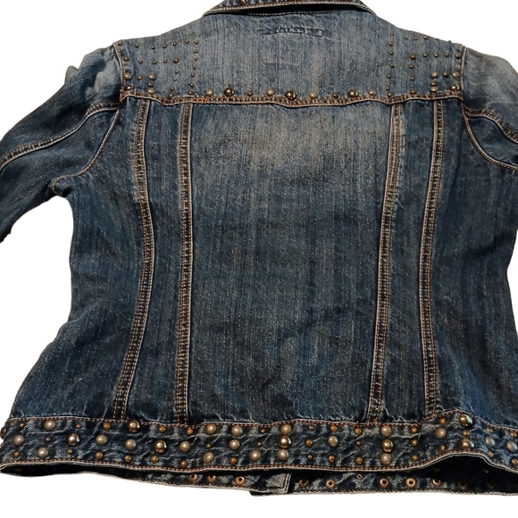 Stetson Women's Western Denim Studded Trucker Jacket Size M - Picture 10 of 12